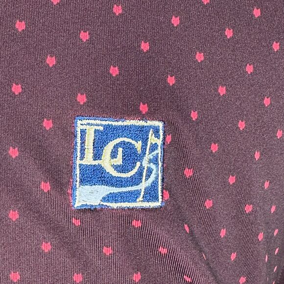 Greyson Polo Shirt Men’s Large Purple Pink Wolf Print Laurel Creek Golf AOP - Picture 3 of 10